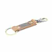 小物 STUDS & KNITTING LEATHER KEY RING 24AW CALEE - STUDS & KNITTING LEATHER SHORT KEY RING / CL