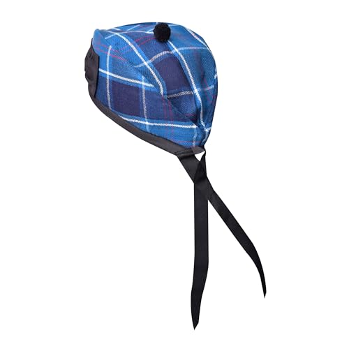 Image of Glengarry Cap-Traditional Scottish Hat, Acrylic Wool Tartan Glengarry hat, Kilts /Bagpipes Accessories