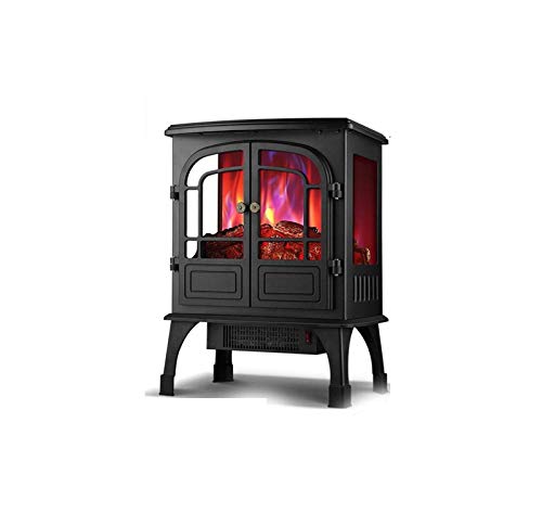 Elektrischer Kamin-Heizofen Elektrischer Kamin - Elektroherd-Heizung 1800W mit Feuerflammeneffekt - Freistehender tragbarer freistehender Kamin mit
