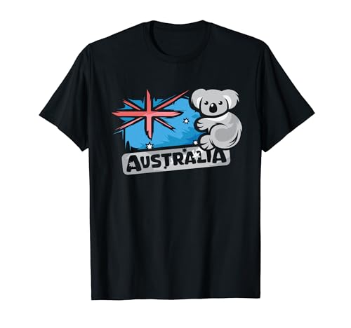 Australia Koala Comic Naturaleza Cartoon Logo Camiseta