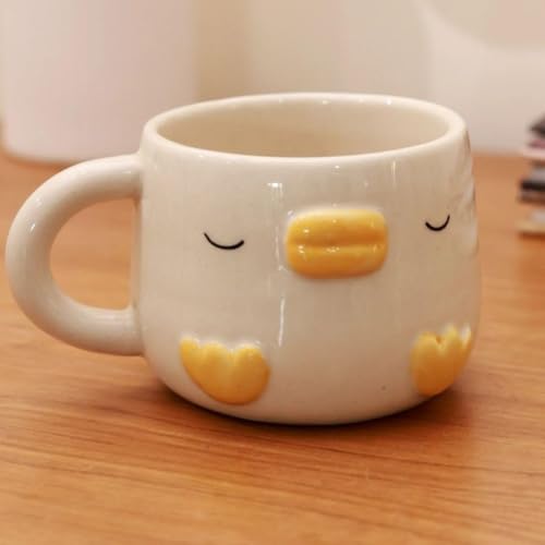 Image of Craftribal Ceramic Cute Duck Mug - 250 Coffee Mug | Cute Gifts for Girls, Boys, Kids, Friends | Perfect for Tea, Milk, Hot Chocolate & Beverages | Birthday, Anniversary & Gifting Pack of 1