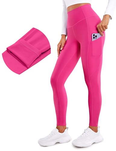 Image of CRZ YOGA Fleece Thermal Leggings Pockets 28'' | Casual, Full Length, Winter, Warm, for Women