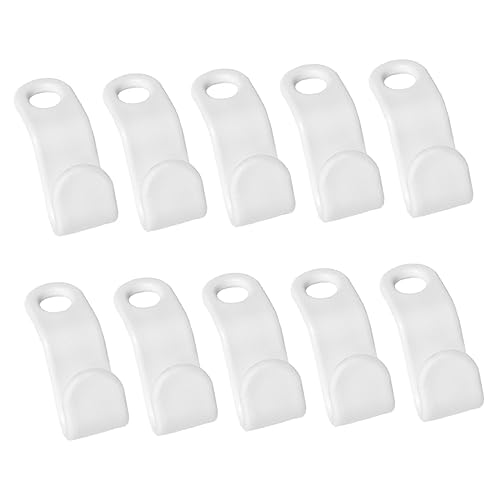 Unomor 100pcs Hanger Hook Coat Hangers Clothes Racks Clothes Hanging Rack Clothing Hangers Linkage Hook Non-Slip Hanger Clothes Connector Clothes Hook Connection Hook White Plastic