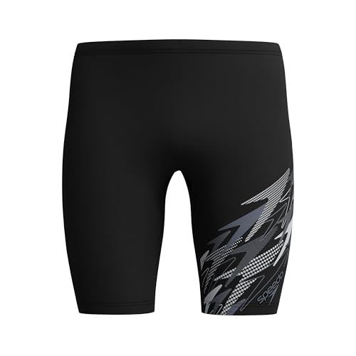 Speedo Medley Logo Jammer para Hombre, Negro, 36