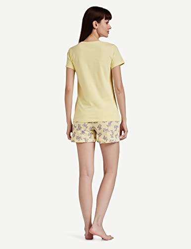 Image of Amazon Brand - Eden & Ivy Women's Cotton Regular Fit T-Shirt and Shorts Night Suit (Night Wear | Lounge Wear Set)