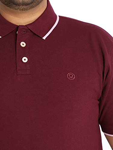 Image of CHKOKKO Men's Pluse Size Polo Cotton Regular Fit Half Sleeves T-Shirt