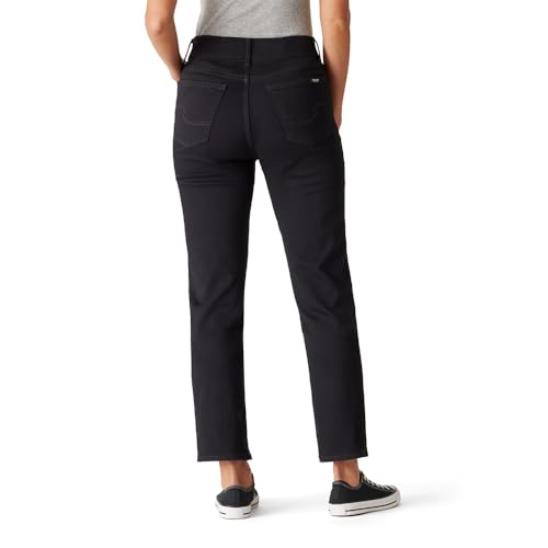 Levi Strauss Signature Women's Totally Shaping Ultimate Pull-On Ankle Straight Jean Mid-Rise Stretch Denim (Also Available in Plus), (New) Noir, 14 Long2