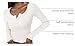 PRETTYGARDEN Women's 2025 Fall Long Sleeve Henley T Shirts Button Ribbed Knit Slim Fit Basic Tops Blouse Casual Outfits (White,Medium)