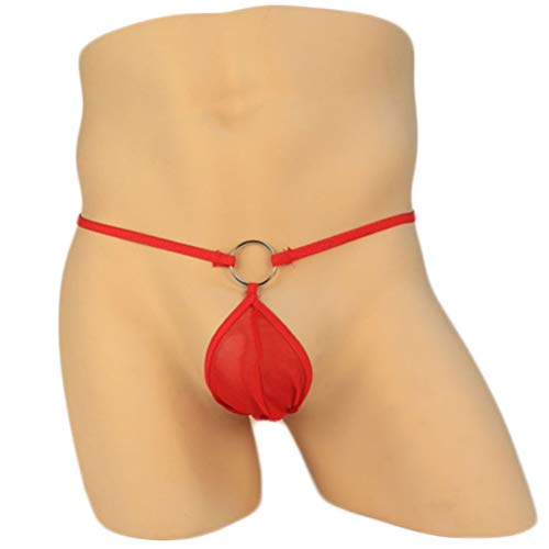 Khufuzi Mens 2 Colors Pack Micro Brief Thongs Sleepwear Lingerie Breathable Boxer Sexy Underwear Hot Underpants Gift For Husband Or Boyfriend #TOP4