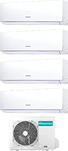 Climatizzatore Quadri Split 9000 + 9000 + 1200 + 12000 Btu Gas R32 WiFi, A++/A+, Inverter - New Comfort