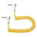 MyVolts Candycord Korg Volca/Pocket Operator Special Audio Cable, Angled Mini Jack to Angled Mini Jack, Curly 20cm to 30cm, Pineapple Yellow Colour