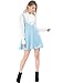 Allegra K Women's Button Decor Overalls Pinafore Dress Suspenders Skirt Small Sky Blue