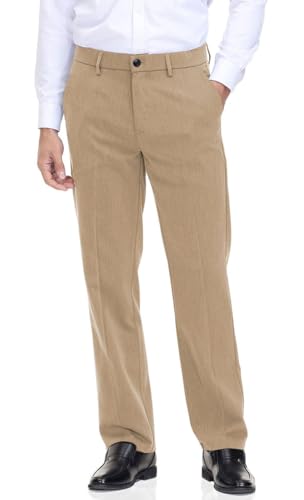 Image of Soojun Men's Classic Fit Flex Waist Flat Front Dress Pant