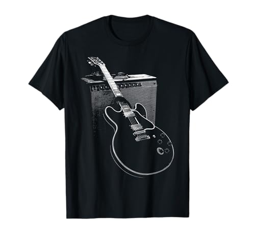 Guitare et ampli de blues, cadeau du guitariste rétro T-Shirt