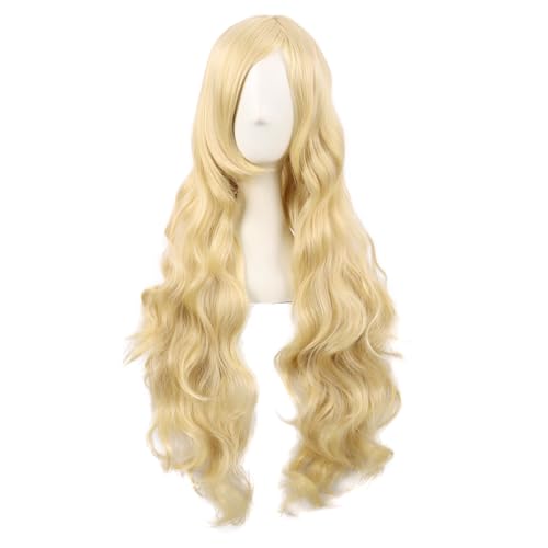 Image of MapofBeauty 32 Inch /80 cm Long Hair Spiral Side Bangs Curly Cosplay Costume Synthetic Wig (Mixed Light Golden)