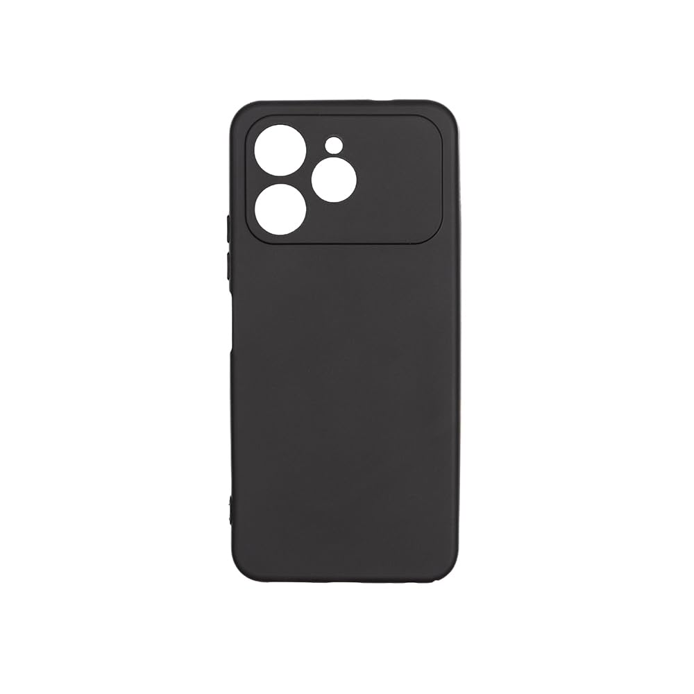 Zore Tecno ile uyumlu Spark 40 4G Kılıf Zore Biye Silikon Siyah