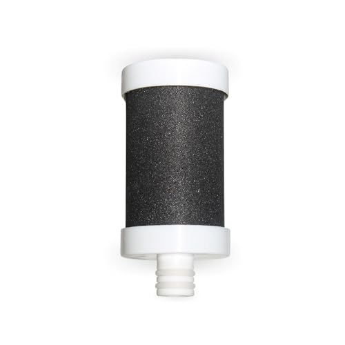 HAHN Technology® Aktivkohle-Ersatzkartusche - mit Keramikkügelchen & Mikrofilter; reduziert Chlor, Gerüche & Schadstoffe: laborgeprüft für sicheren Lebensmittelkontakt