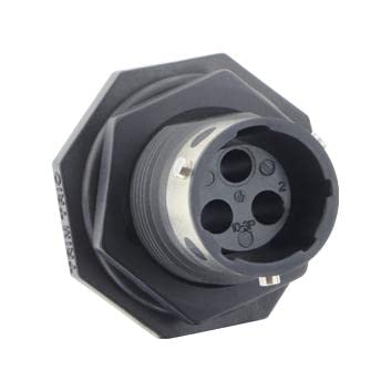 Connecteur circulaire femelle UTGX7103P tripolaire à écrou pour panneau industriel
