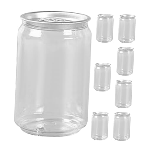 BIUDECO 8pcs Stylish Pet Bottles for Milk Tea Beverages Easy Open Liquid Containers for Household Storage Parties Milk Bottles with Elegant Design Capacity