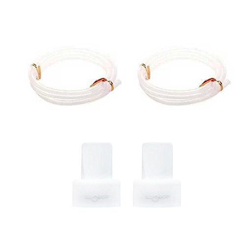 Image of Spectra Tubing and Duckbill Valves for Spectra S1 Spectra S2 Spectra 9 Plus Breastpumps. Replace Spectra Tubing Spectra Valve Spectra Pump Parts Spectra Tubes Spectra White Valve