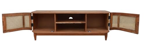 Image of 6 Frame TV Cabinet Floor Standing, TV Stand with Storage Space for Living Room 140x45x50cm