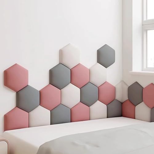DEHUDEOUHS Cabecero tapizado, cabeceros de Cama, Acolchado 3D anticolisión, Adhesivo para Pared, Paneles Acolchados para decoración del hogar, Adhesivos de Tatami para Dormitorio (C, 180 cm x 105 cm)