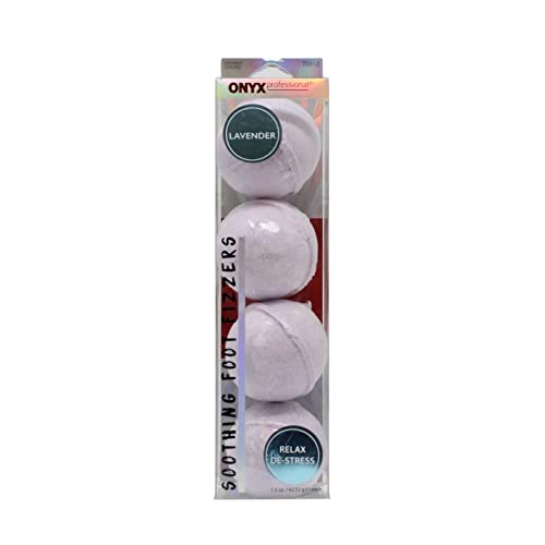 Onyx Professional Lavender Bath Bombs Foot Fizzers 4 Pack - Aromatherapy Bath Bombs For Women Relaxing - Foot Spa Soak Bath Bombs For Girls Self Care Products #TOP23