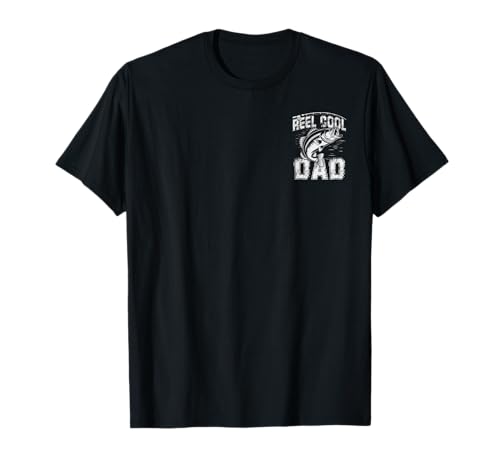 (2 Sided) Reel Cool Dad Fishing Dad Father's Day T-Shirt
