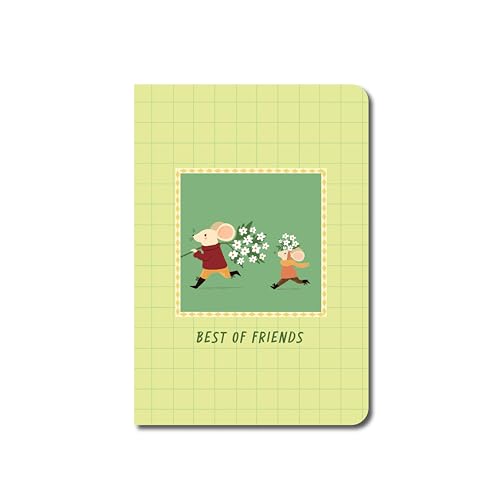 Image of FACTOR NOTES A6 Notebook (Best of Friends) | Ruled, 160 Pages, 90 GSM Thick Paper | Cute Aesthetic Notebook for Women