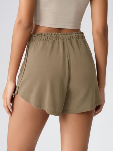 Image of ODODOS Modal Soft Lounge Shorts for Women Drawstring High Waist Casual Sleepwear Lightweight Cozy Pajama Bottom