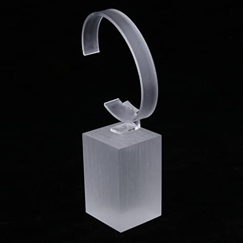 AMHIL Saturey Nouveau Bracelet Bijoux Acrylique Stand Rack Holder Shelf, 6cm Transparent (Color : 6cm White)