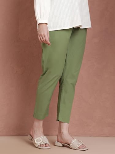 Image of TWIN BIRDS Women Cotton Kurti Pants | Straight Fit Ethnic Daily Trousers