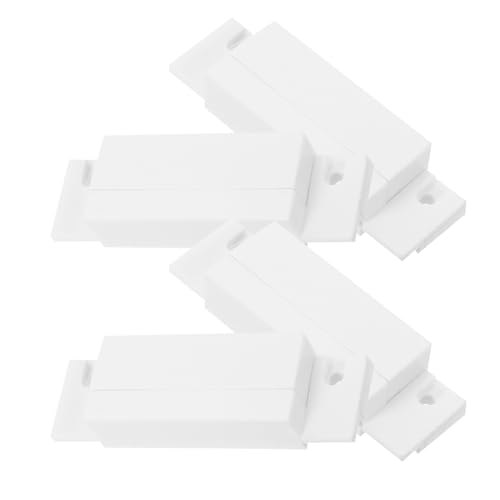 IWOWHERO Capteur Magnétique de Porte Abs 4 Pcs Blanc Xl-31, Alarme D'ouverture Filaire Contact No/nf, Alarme Fenêtre Sécurité pour Bureau et Magasin,...