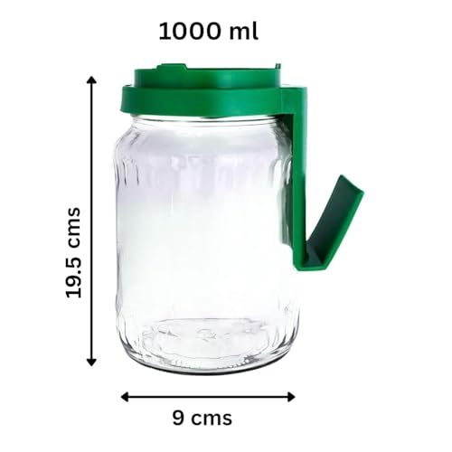 Image of COOLBIT Sprout Maker Glass Jar 1000ml - Wide Mouth Seed Sprouter for Mung Bean, Chana & Lentils | BPA-Free Reusable Sprouting Jar for Kitchen & Microgreens. (1000ml Glass)