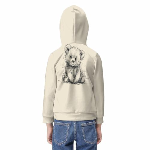 Animal capuche pull pour garçons filles sweat-shirt 3D imprimé magic cool ours 8-10Y - 6