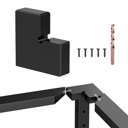 Image of Handrail Corner Connector - Flat Handrail Accessories, POM Handrail Connector Fitting for Rectangular Cable Railing Handrail, Deck Cable Railing System, RG01-C