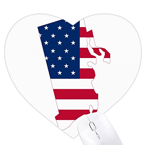 Tapis de souris en coeur Rhode Island pour éviter les glissements de souris