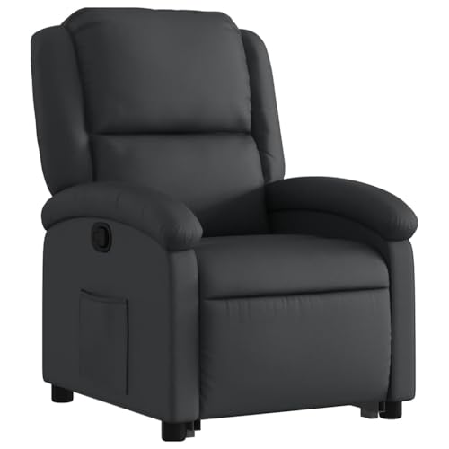 Sillón Plegable de Cuero Negro miniatura 5