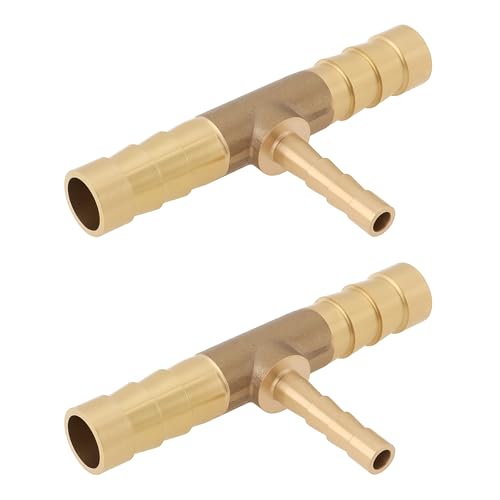Briny River 2X de Conector Reductor de Púas de 3 Vías en Forma de T para Manguera de 8X4X8 Mm para Líneas de Conexión de Aire Agua Combustible