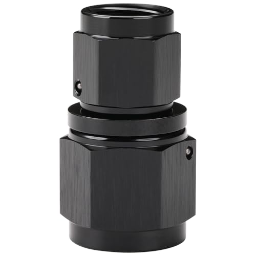 Podavelle 6AN Female to 8AN Female Flare Swivel Coupler Reducer Fitting Adapter Union Straight Aluminum Black