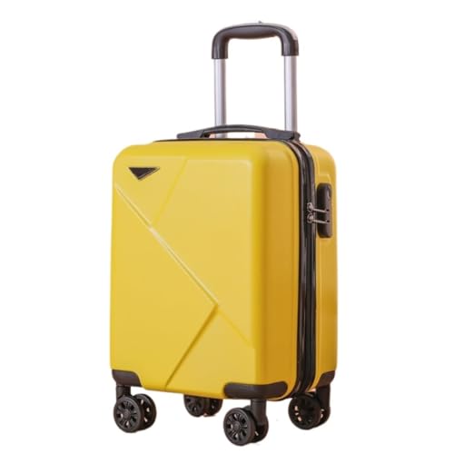 Suitcase Mini Children's Trolley Case For Female Students Lightweight Small Boarding Code Box For Male Students Suitcase Tags(Yellow)