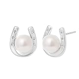 [ララクリスティー] ピアス レディース あこや真珠 パール 5.0～6.0mm 2珠 PT900 プラチナ 馬蹄 U字