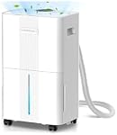21 Pints Dehumidifier for Home, Energy Save & Silent with Hose | Auto Defrost, Continuous Draining, Auto Shut off, Smart Humidity Control, 24 Hour Timer, Suitable for Bedroom, Bathroom, RV