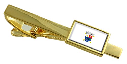 Clip de corbata de oro Vitoria bandera de Brasil el regalo ideal para coleccionistas