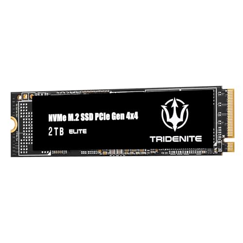 TRIDENITE ELITE ����SSD 2TB Gen4 PCIe NVMe M.2 2280 - �ǂݍ��� �ő�7,200MB/�b�A�������ݍő�6,850MB/�b - DDR4 2GB DRAM�L���b�V������