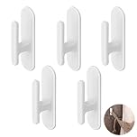 LeeQunQ 5 PCS Blind Cord Safety Device, Blind Hooks for Cord, Stick on Curtain Tie Back Hooks, for Home Office Blinds Curtains Sun Shades Ropes(White)