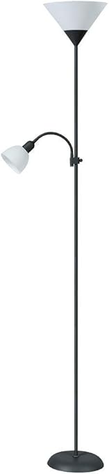 rabalux Staande lamp Action metaal Plastic zwart/wit Ø24,2cm H: 178cm met ingebouwde switch