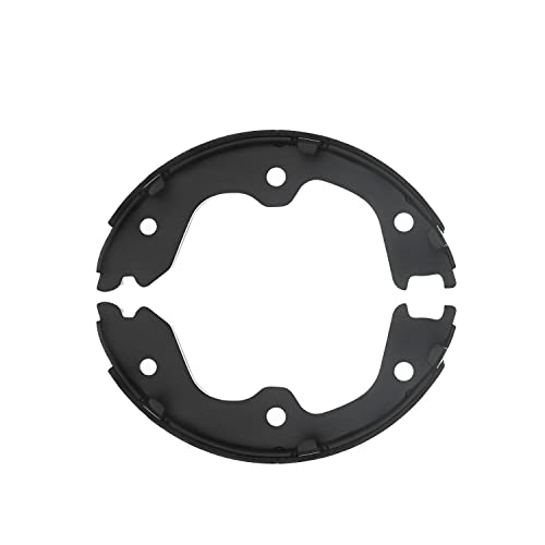 Image of Detroit Axle - Rear Parking Brake Shoes for Nissan Altima Maxima 350Z 370Z | Quest Infiniti G25 G35 G37 FX35 FX45 M35 M45 EX35 EX37 Q40 Q45 Q60 QX50, Semi-metallic Brake Shoes Replacement