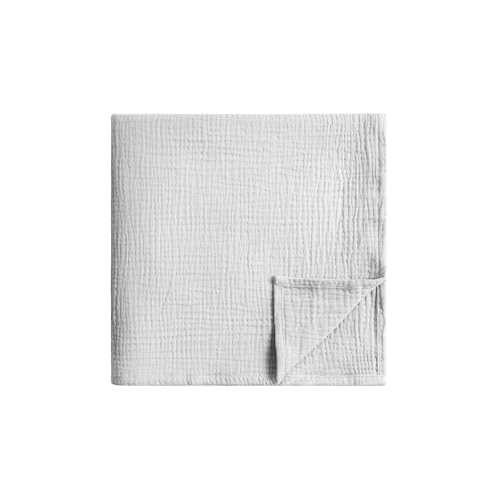 Image of Meracorallo Muslin Swaddle Blanket, 100% Cotton Receiving Blanket Soft and Breathable Swaddle Wrap for Baby Boys and Girls, Light Gray