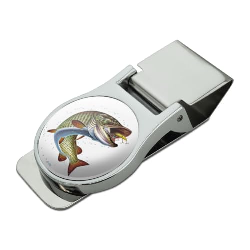 GRAPHICS & MORE Musky Fishing 5 Satin Chrome Plated Metal Money Clip
